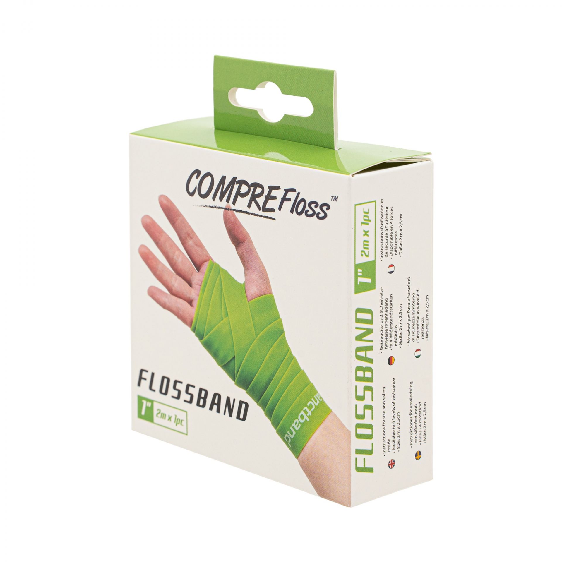 Flossband by Sanctband - 2,5cm - Level 1, in Limette, leicht